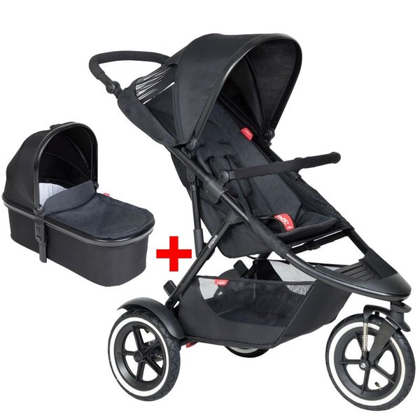 Phil&Teds Buggy Sport V6 Black inkl. Carrycot Snug<br>Kollektion 2023