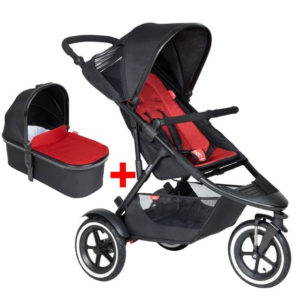 Phil&Teds Buggy Sport V6 Chilli inkl. Carrycot Snug<br>Kollektion 2023