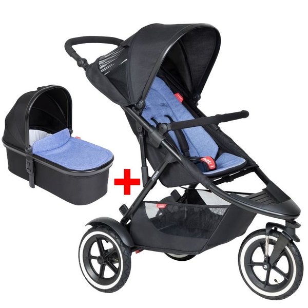 Phil&Teds Buggy Sport V6 Sky inkl. Carrycot Snug<br>Kollektion 2023