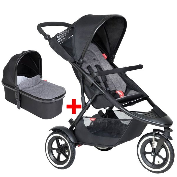 Phil&Teds Buggy Sport V6 Charcoal inkl. Carrycot Snug<br>Kollektion 2023