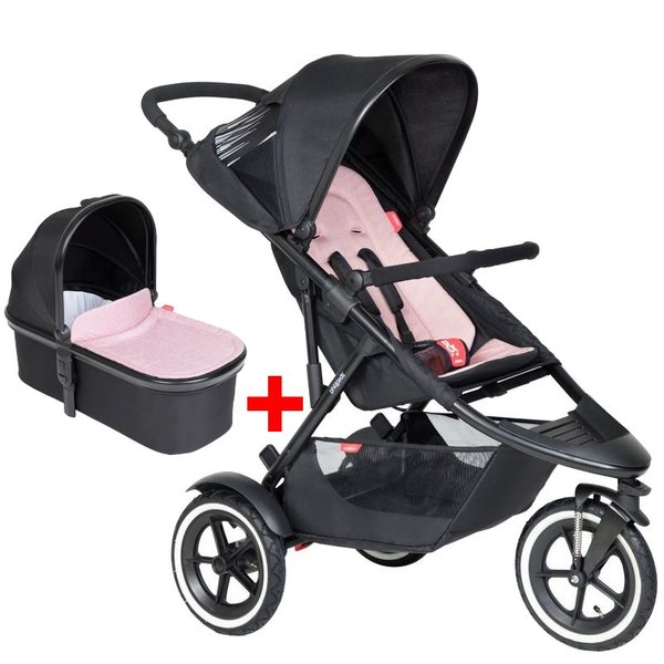 Phil&Teds Buggy Sport V6 Blush inkl. Carrycot Snug<br>Kollektion 2023