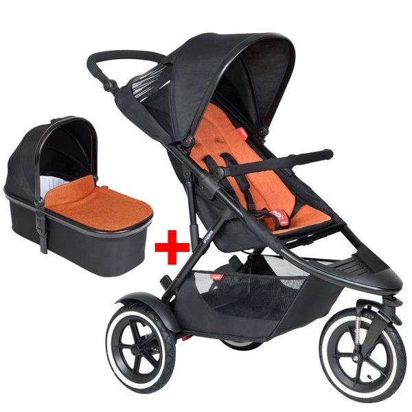 Phil&Teds Buggy Sport V6 Rust inkl. Carrycot Snug<br>Kollektion 2023