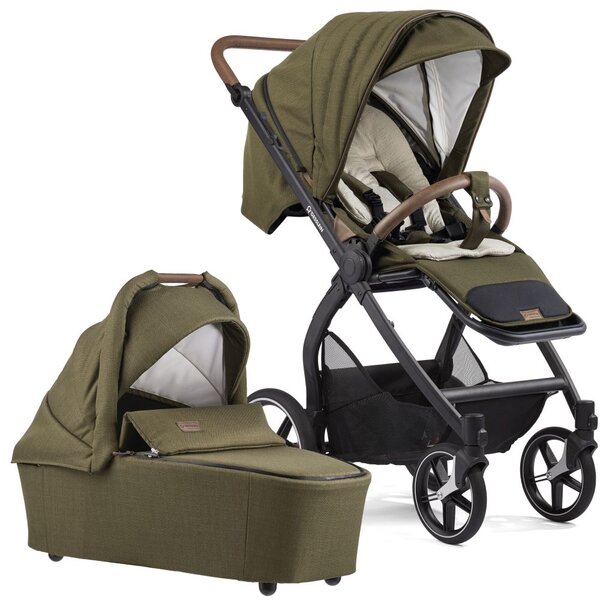 Gesslein Kombikinderwagen FX4 Swing 651651 Olive<br>inkl. Panorama Lyx Kollektion 2026