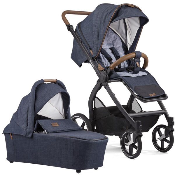 Gesslein Kombikinderwagen FX4 Swing 655655 Marine Dots<br>inkl. Panorama Lyx Kollektion 2026