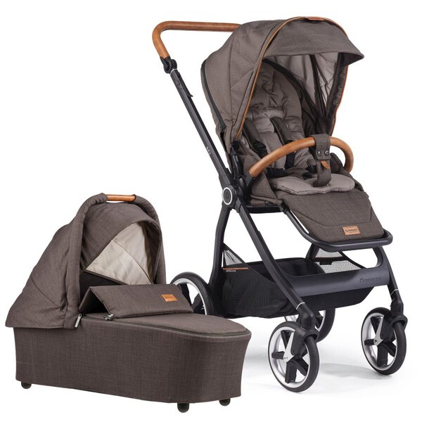 Gesslein Kombikinderwagen Fusion 490490 Mokka<br>inkl. Babywanne Panorama Lyx Kollektion 2026