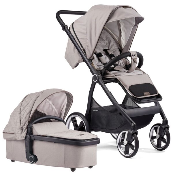 Gesslein Kombikinderwagen Indy M2 Swing 688688 Grau Elegance<br>inkl. Panorama Relax Kollektion 2026