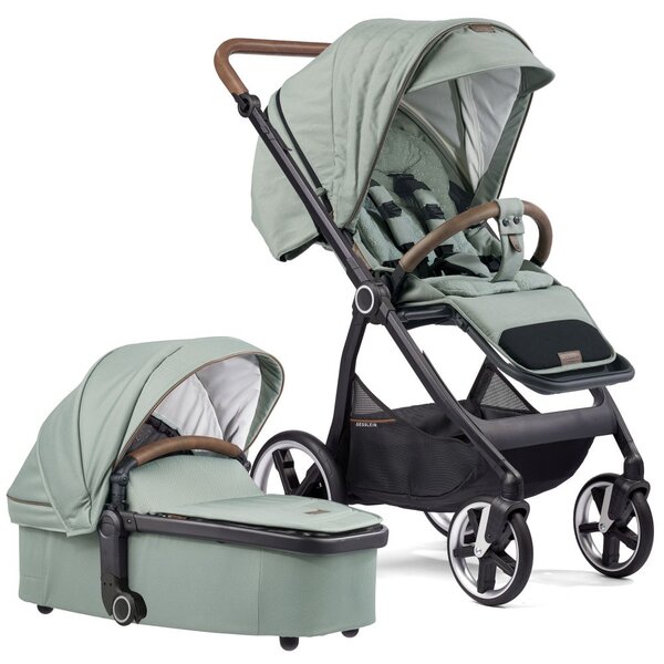 Gesslein Kombikinderwagen Indy M2 Swing 689689 Mint Blossom<br>inkl. Panorama Relax Kollektion 2026