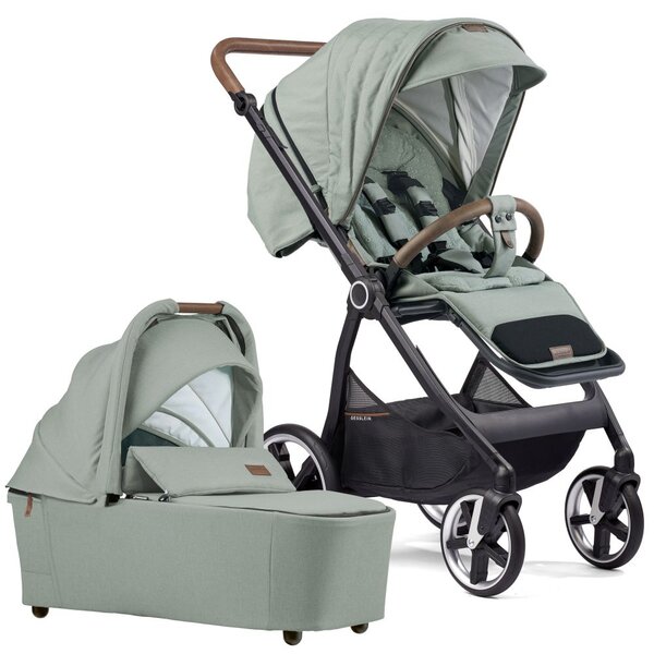 Gesslein Kombikinderwagen Indy M2 Swing 689689 Mint Blossom<br>inkl. Panorama Lyx Kollektion 2026